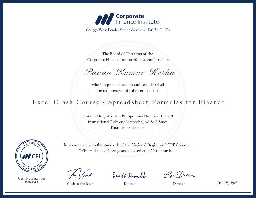 Excel Crash Course (Financial) Preview