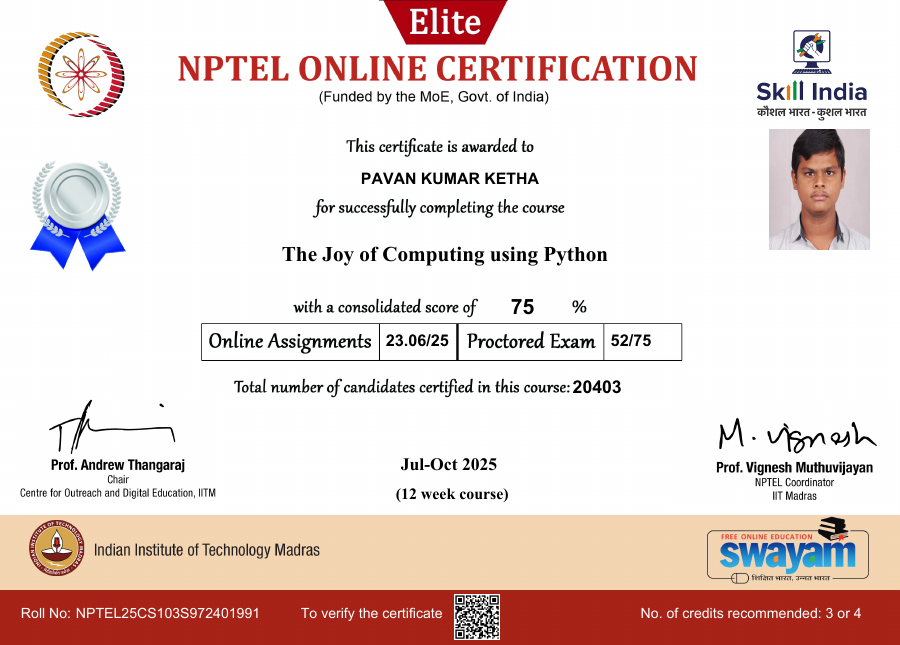 Python - NPTEL Elite + Silver Preview