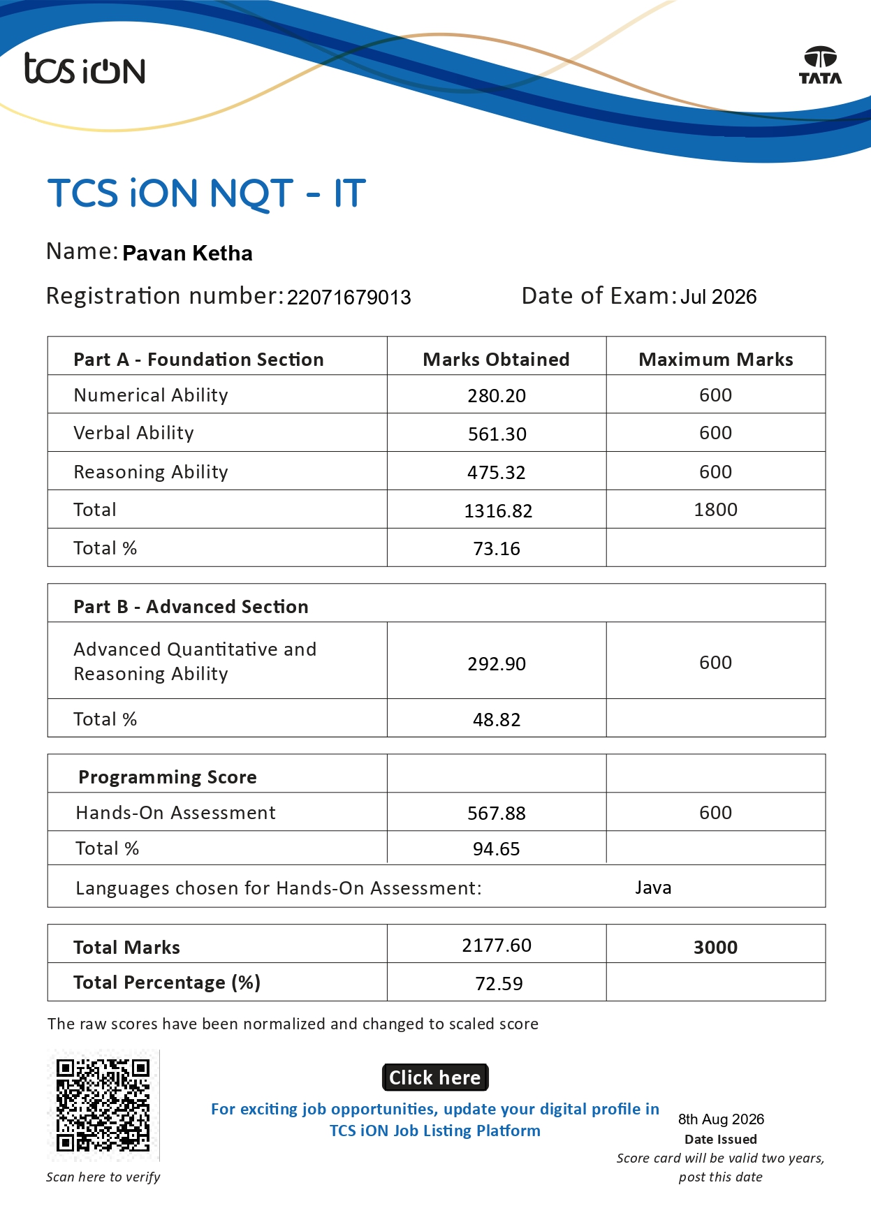 TCS iON NQT - IT Preview